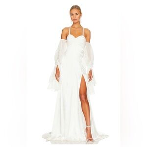 For Love And Lemons White Long Sleeve Dress